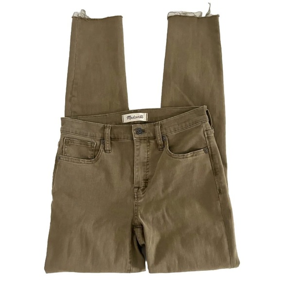 Madewell | Women's Brown 9" High-Rise Raw-Hem Skinny Jeans Size 25 - Picture 6 of 14